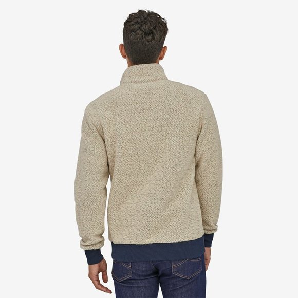 Patagonia Woolyester Fleece Jacket Full Zip Oat Navy Tan Men's Large H11922b - Picture 7 of 11